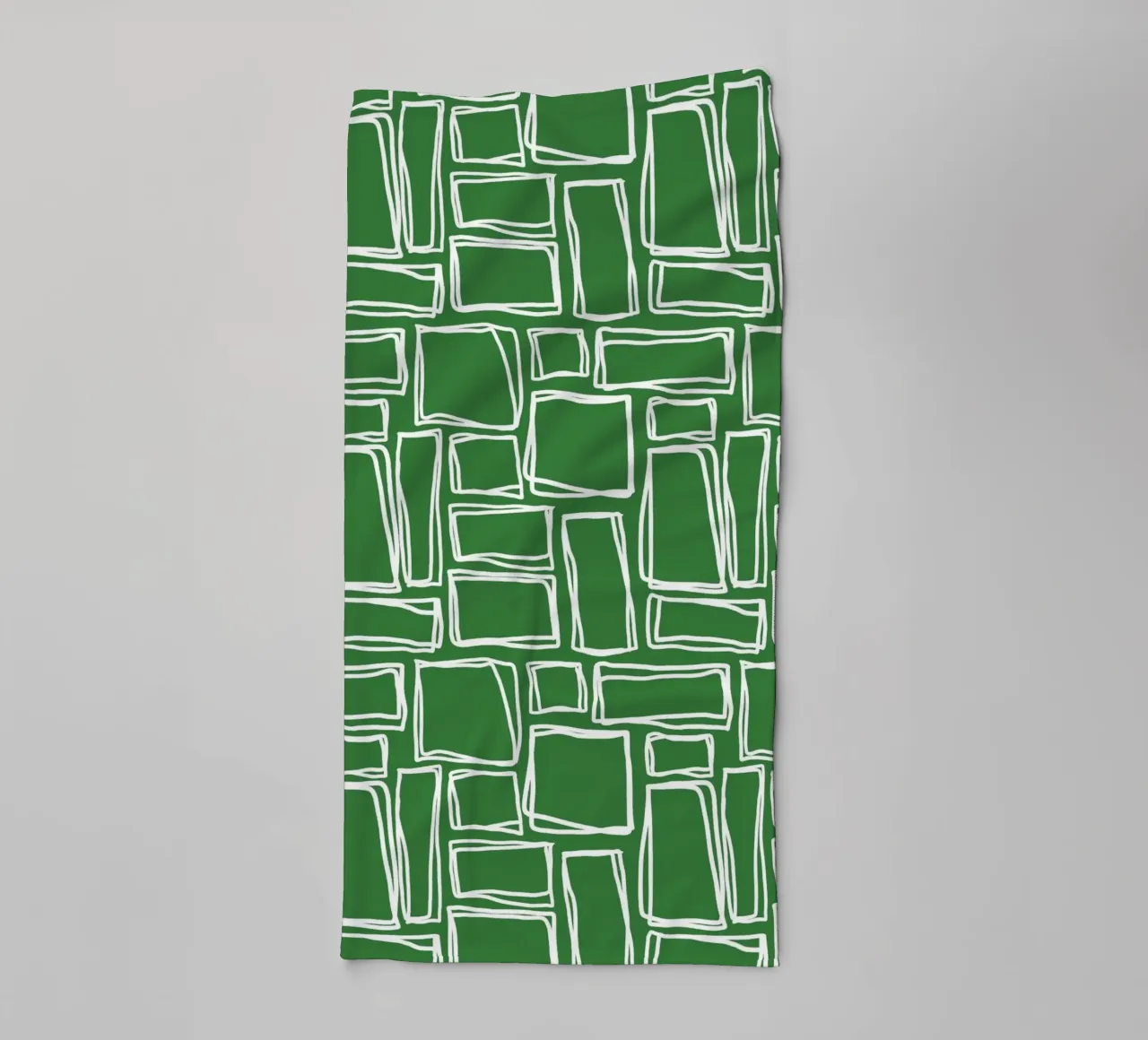 Doodle Squares en vert forêt serviette de bain de Happy Littles