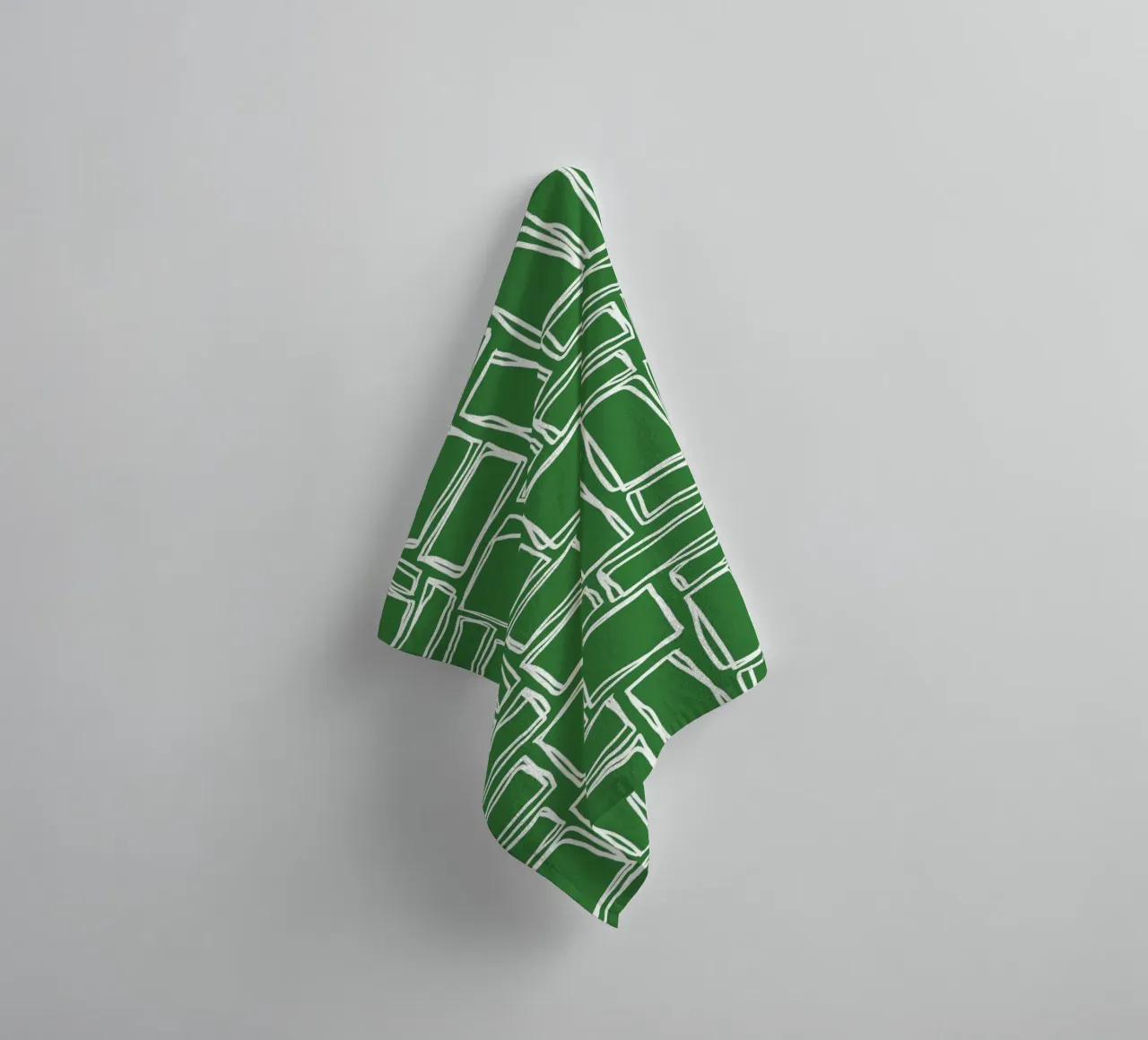 Doodle Squares en vert forêt serviette de bain de Happy Littles
