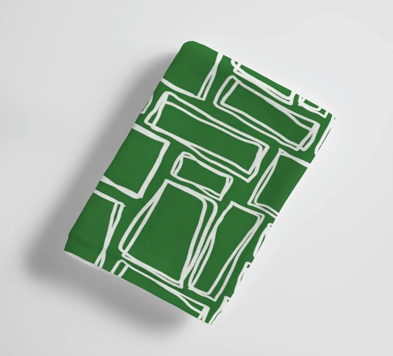 Doodle Squares en vert forêt serviette de bain de Happy Littles