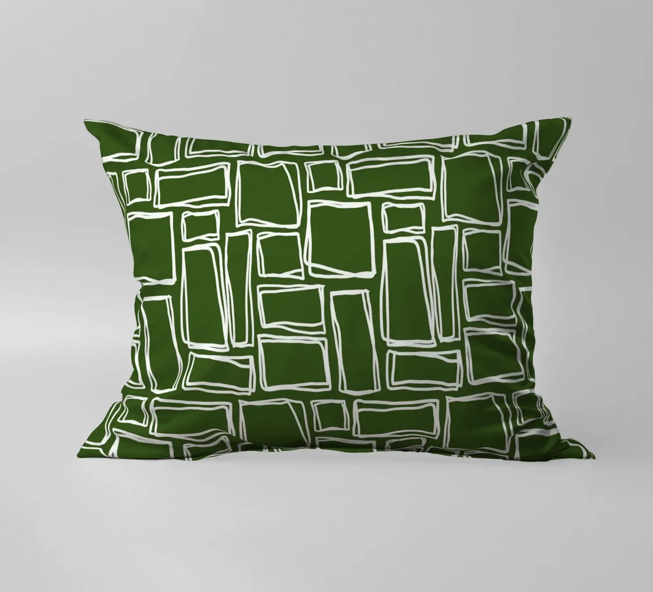 Carré Doodle en vert mousse coussin de Happy Littles
