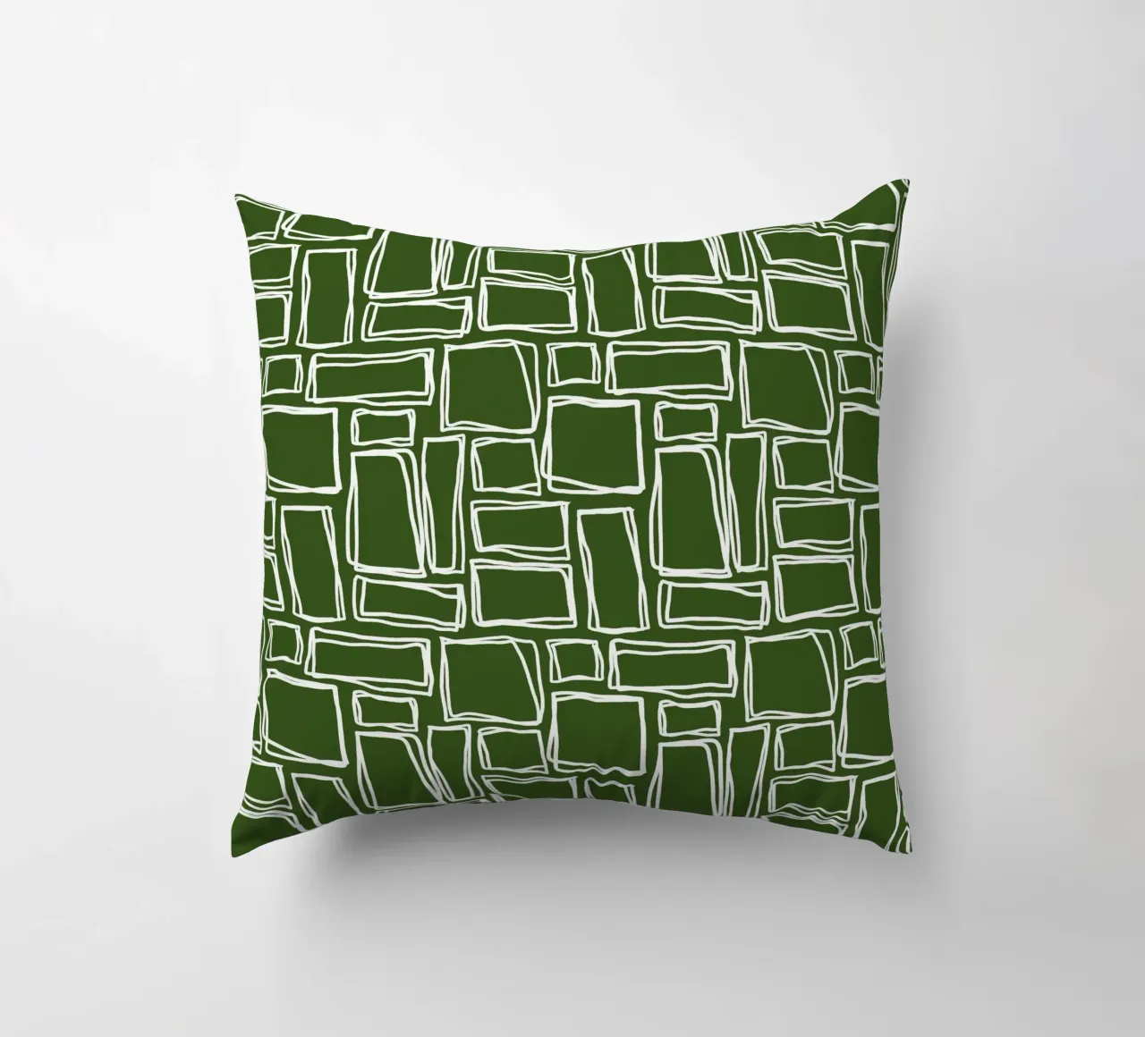 Carré Doodle en vert mousse coussin de Happy Littles