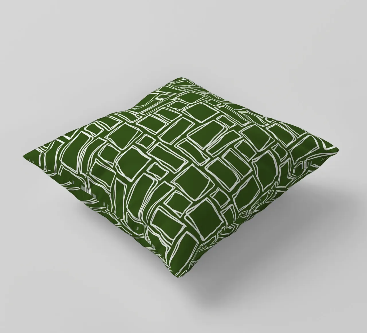 Carré Doodle en vert mousse coussin de Happy Littles