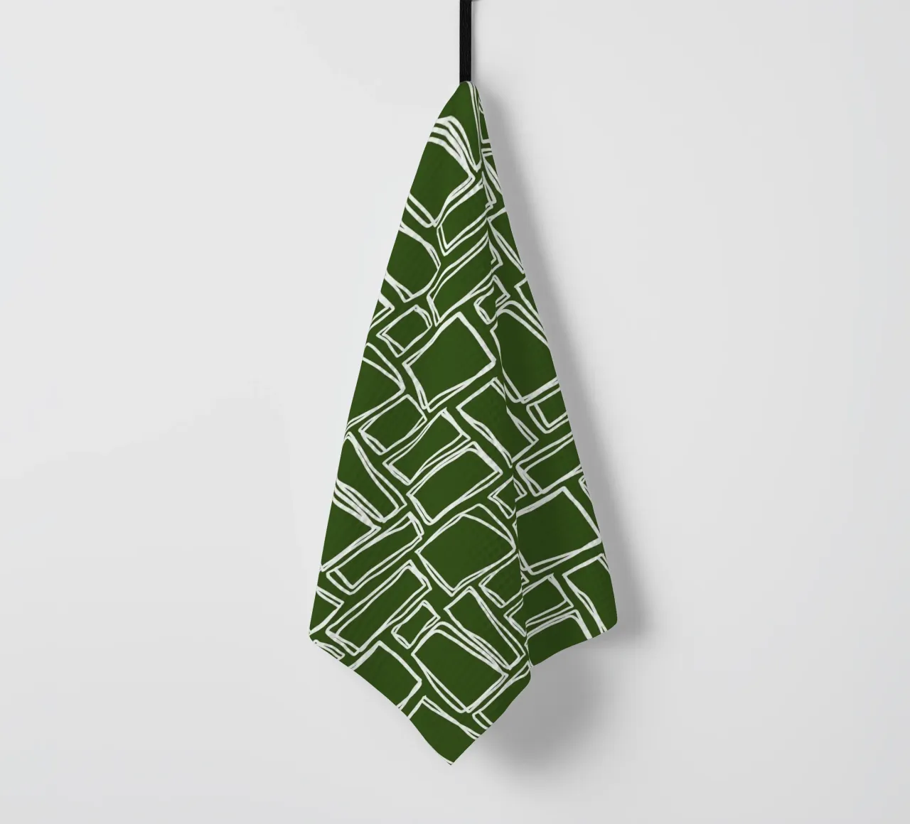 Carré Doodle en vert mousse torchon de Happy Littles