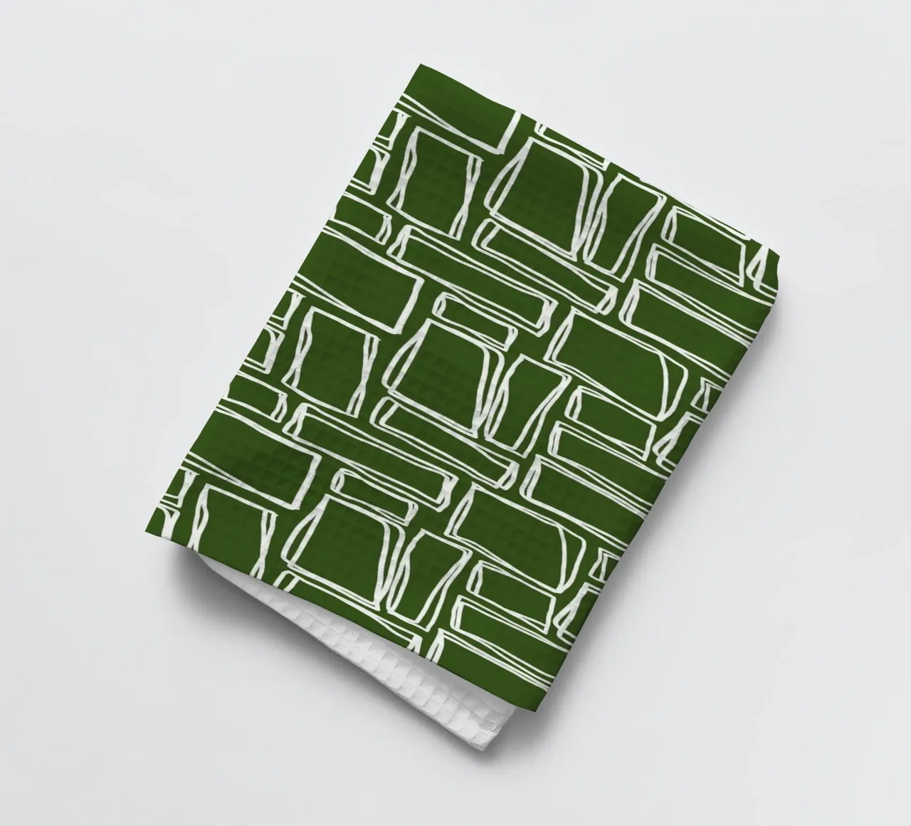 Carré Doodle en vert mousse torchon de Happy Littles
