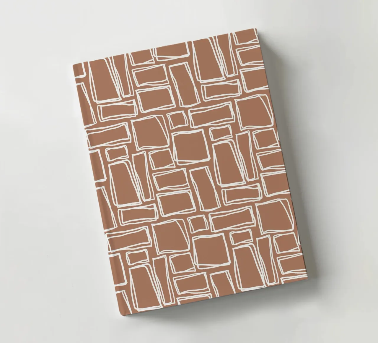 Doodle Squares in Clay Brown notebook by Happy Littles