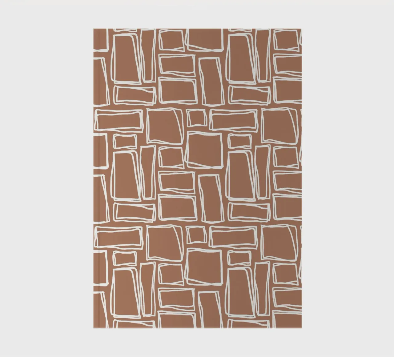 Doodle Squares in Clay Brown notebook by Happy Littles