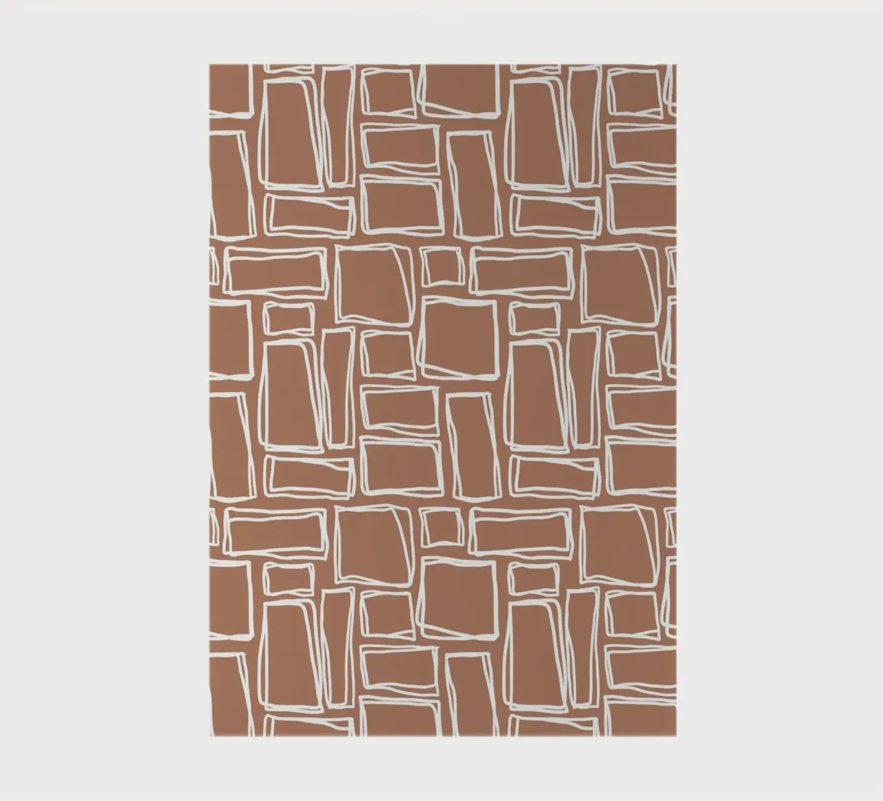 Doodle Squares in Clay Brown notebook by Happy Littles