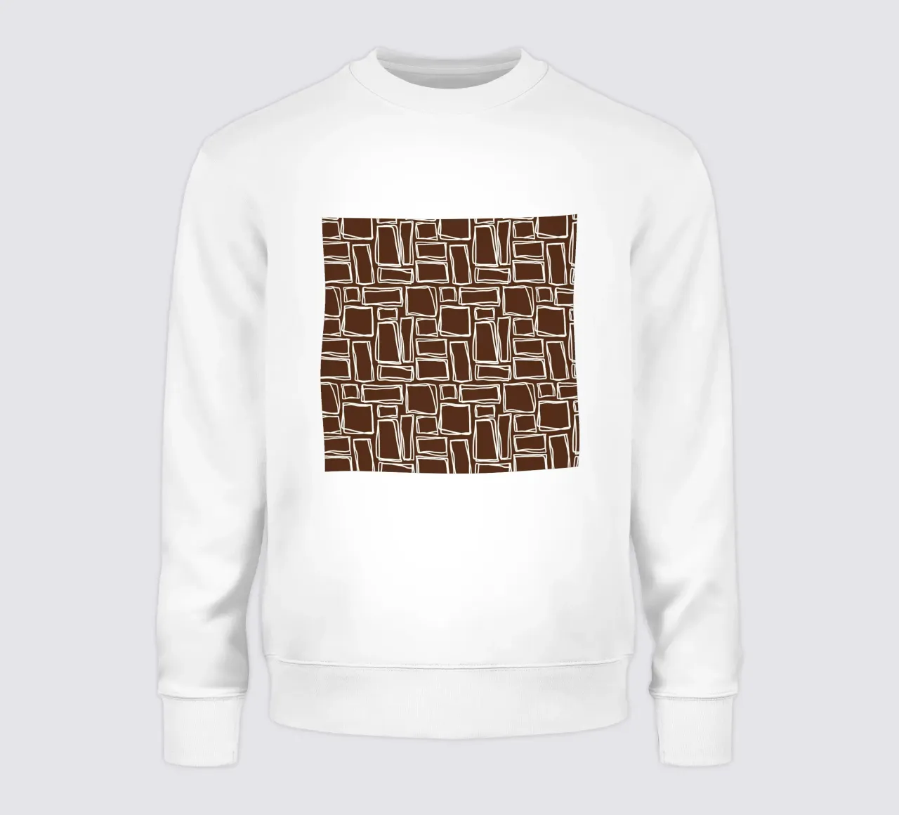 Quadrati Doodle in marrone cacao felpa da Happy Littles