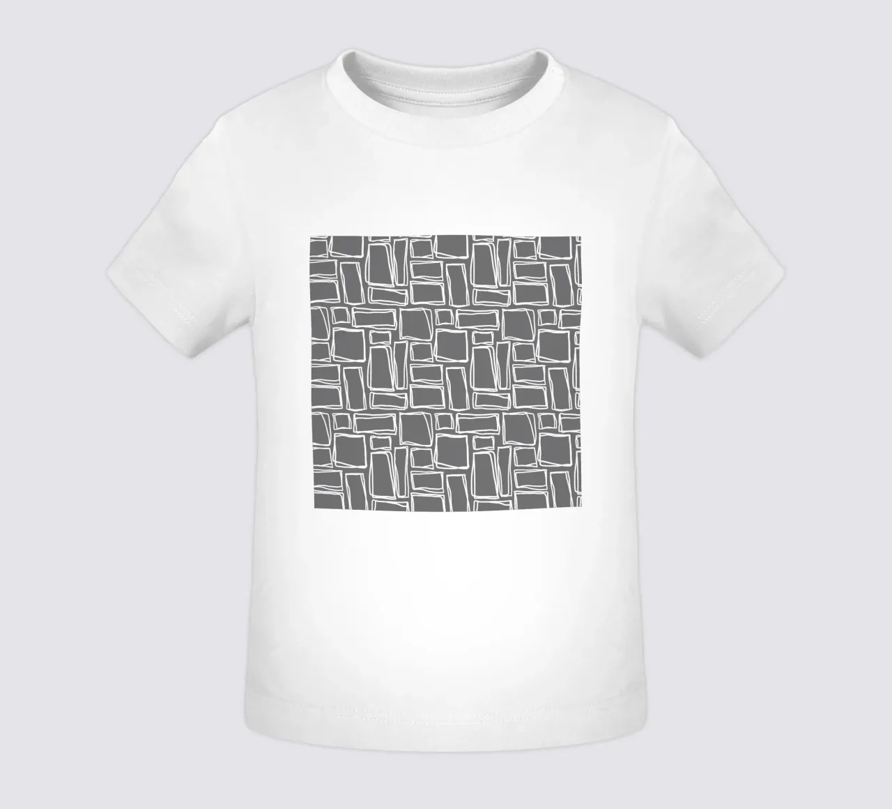 Quadrati Doodle in grigio urbano maglietta neonato da Happy Littles