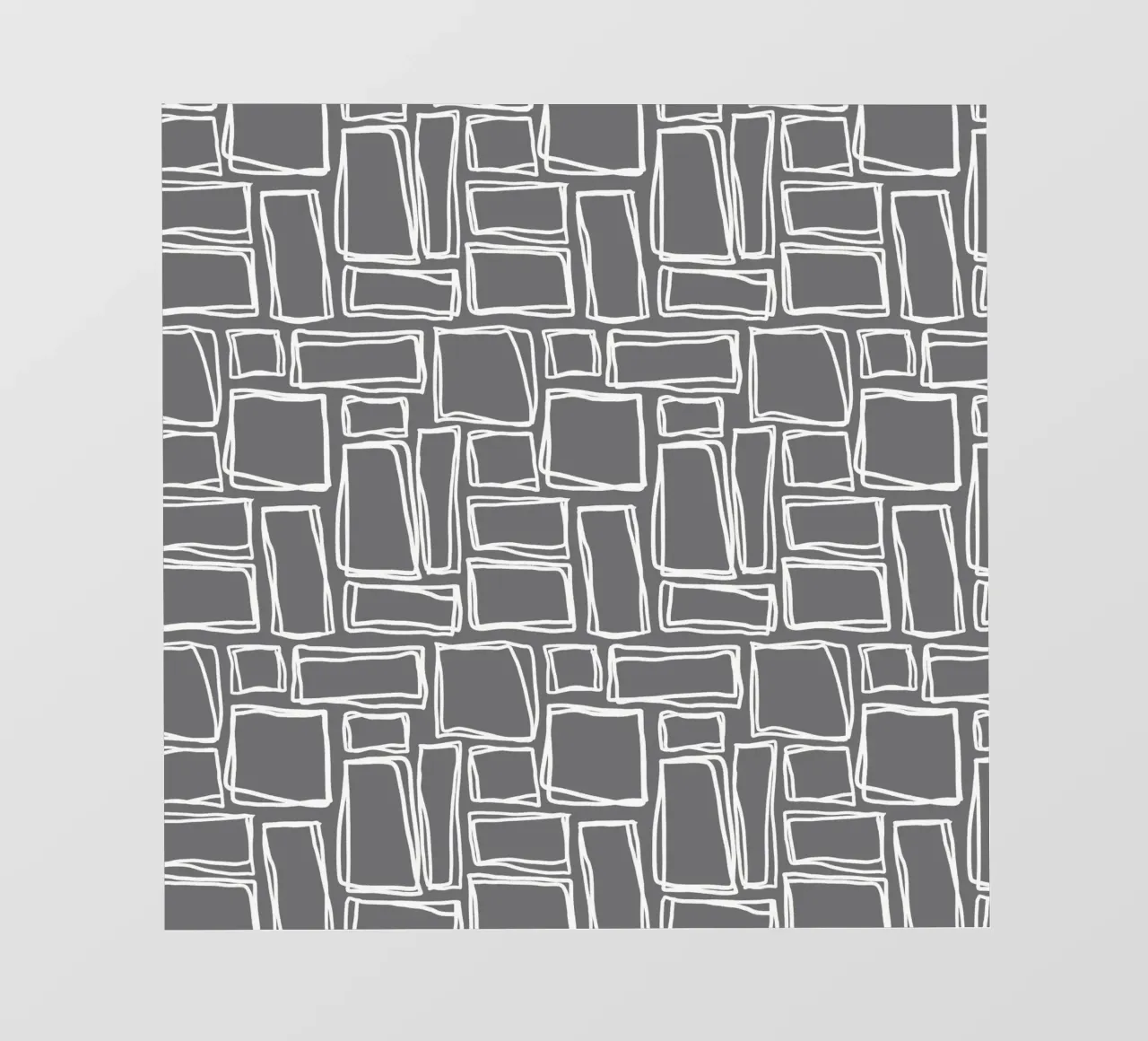 Doodle Squares in Urban Gray photo wallpaper by Happy Littles