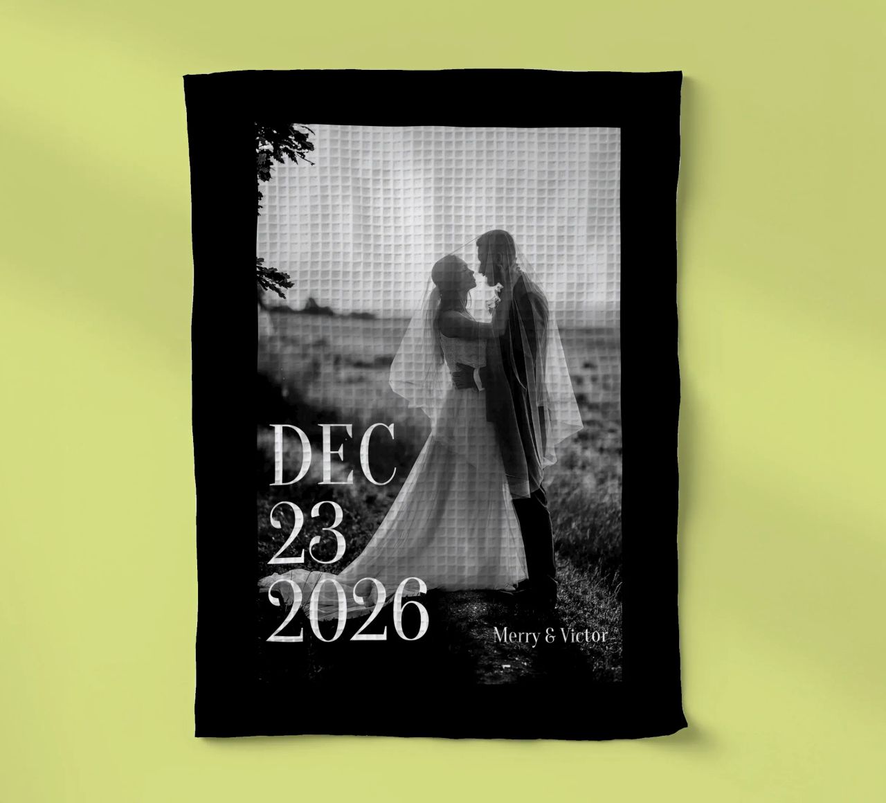 Personnalisation d'un mariage monochrome torchon de NEWEST CUSTOM SHOP