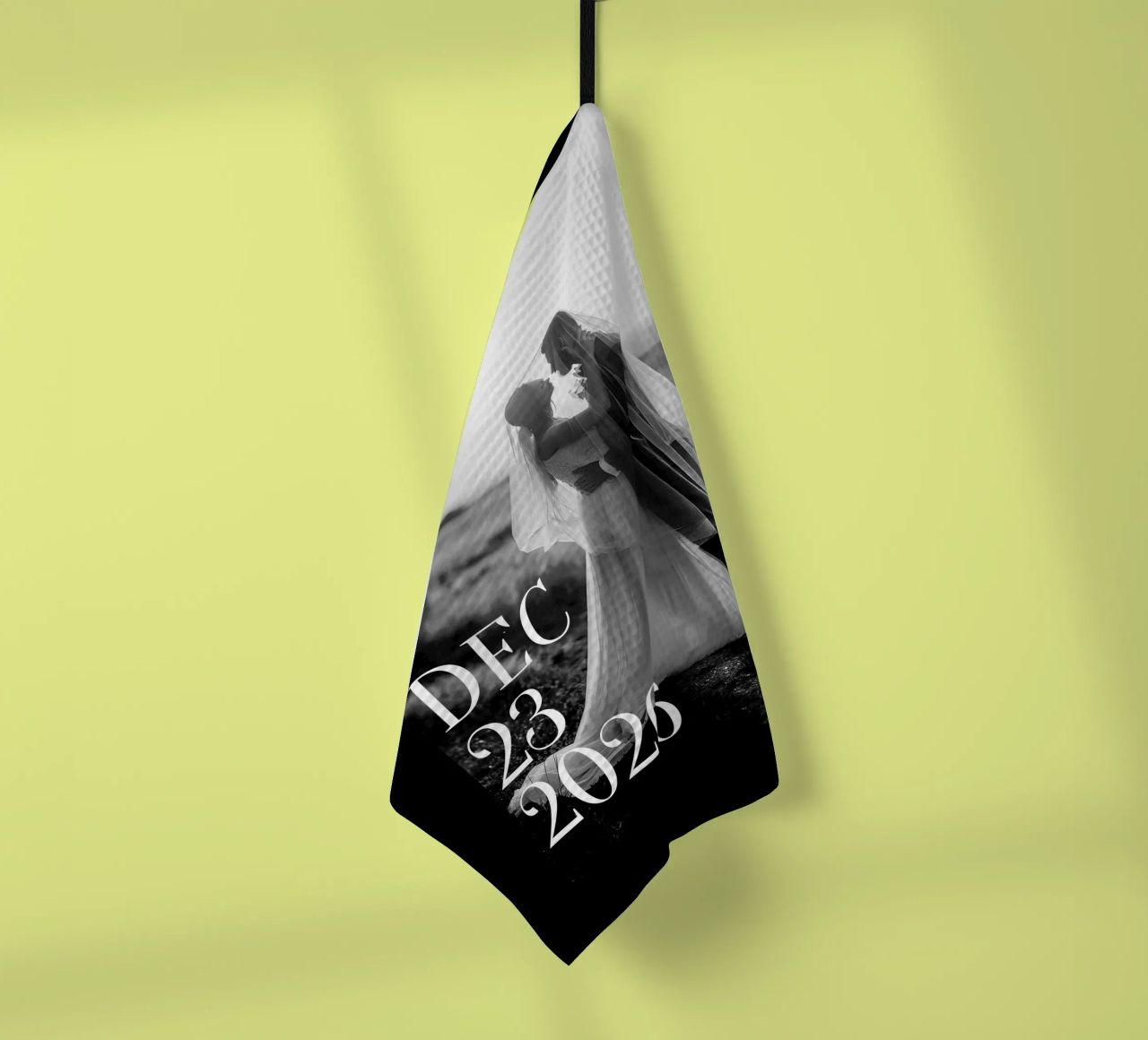Personnalisation d'un mariage monochrome torchon de NEWEST CUSTOM SHOP
