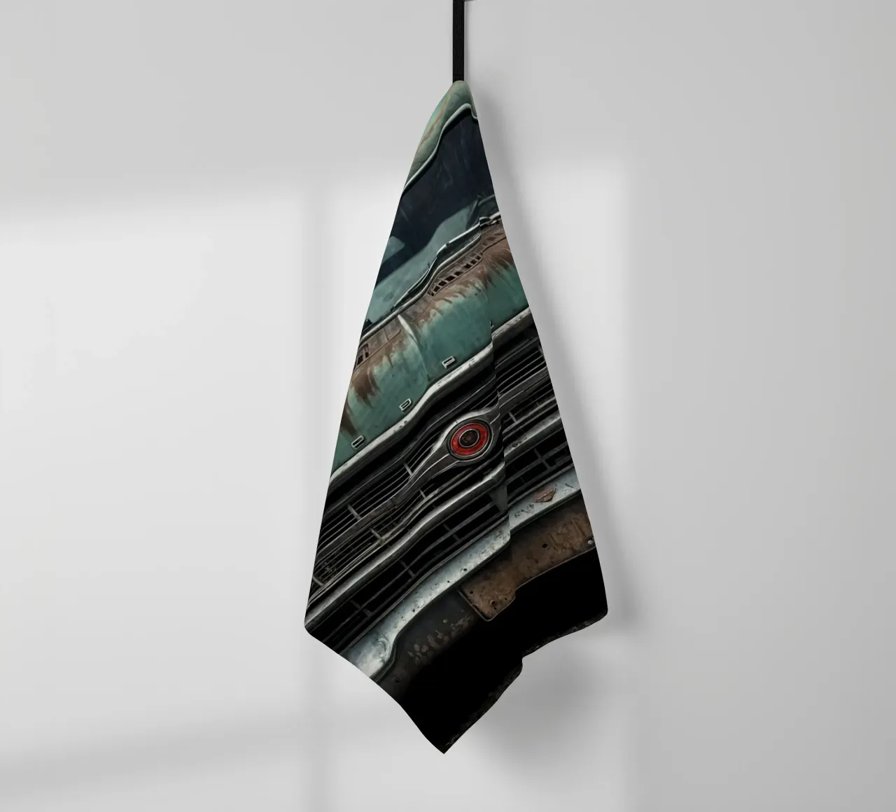 A mysterious old car tea towel by Magic Screen