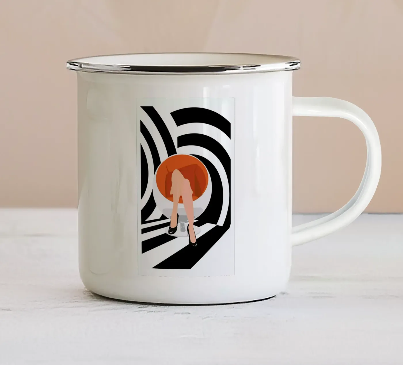 Egg enamel mug by Ctoft
