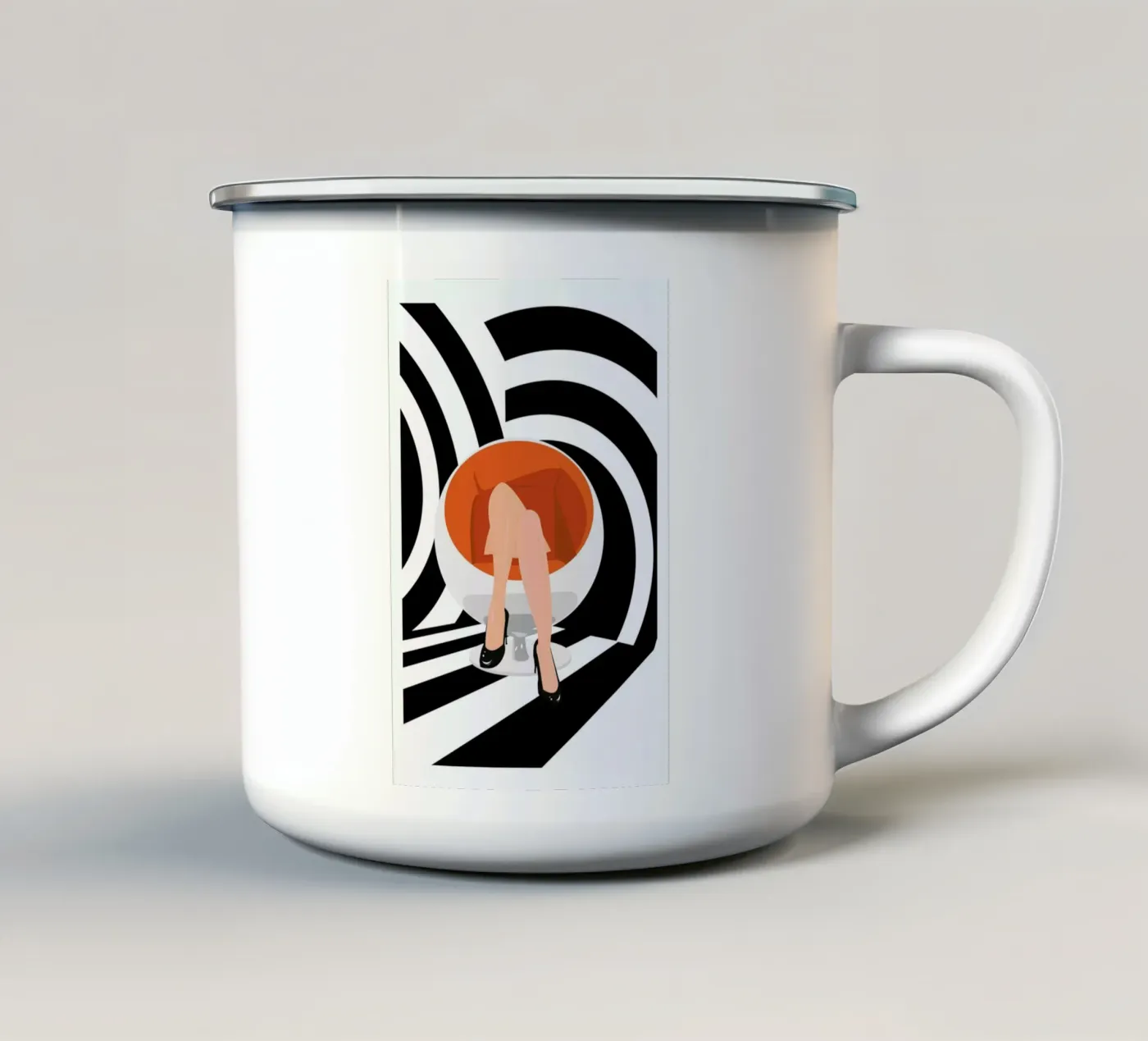 Egg enamel mug by Ctoft