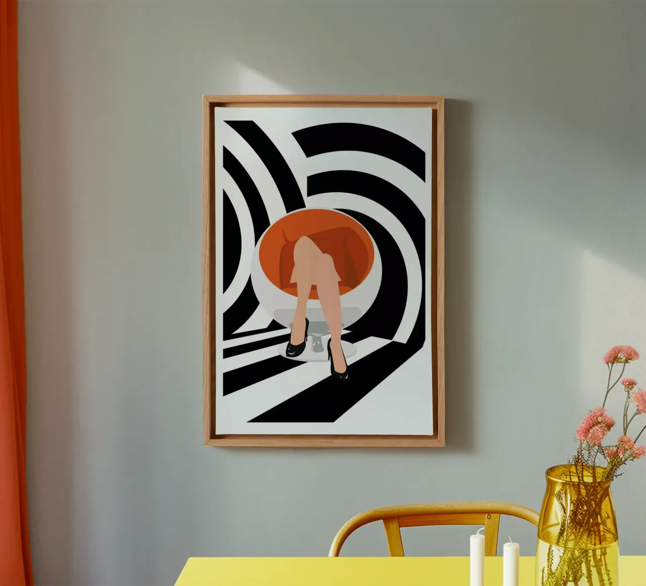 Egg canvas met Baklijst van Ctoft