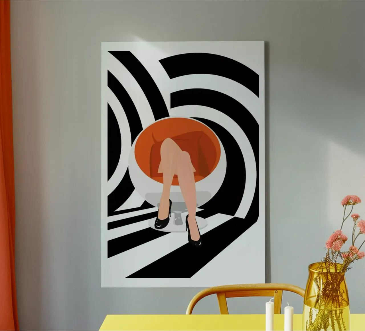 Egg canvas met Baklijst van Ctoft