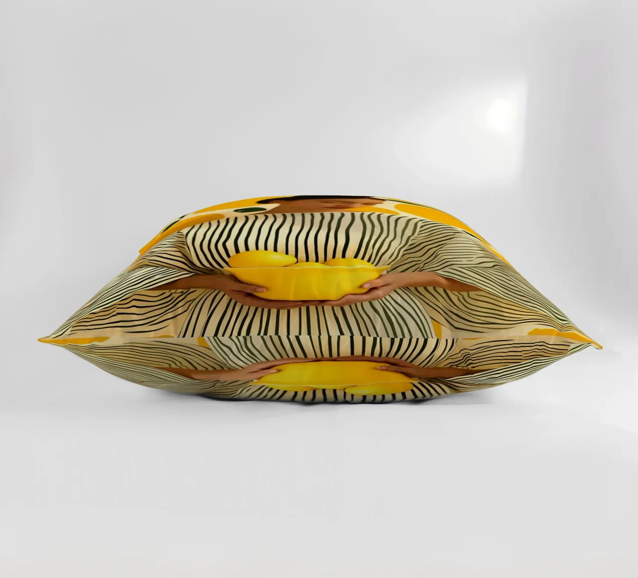 Bring mir Zitronen | Mixed Media Mediterran cuscino da Autofocus