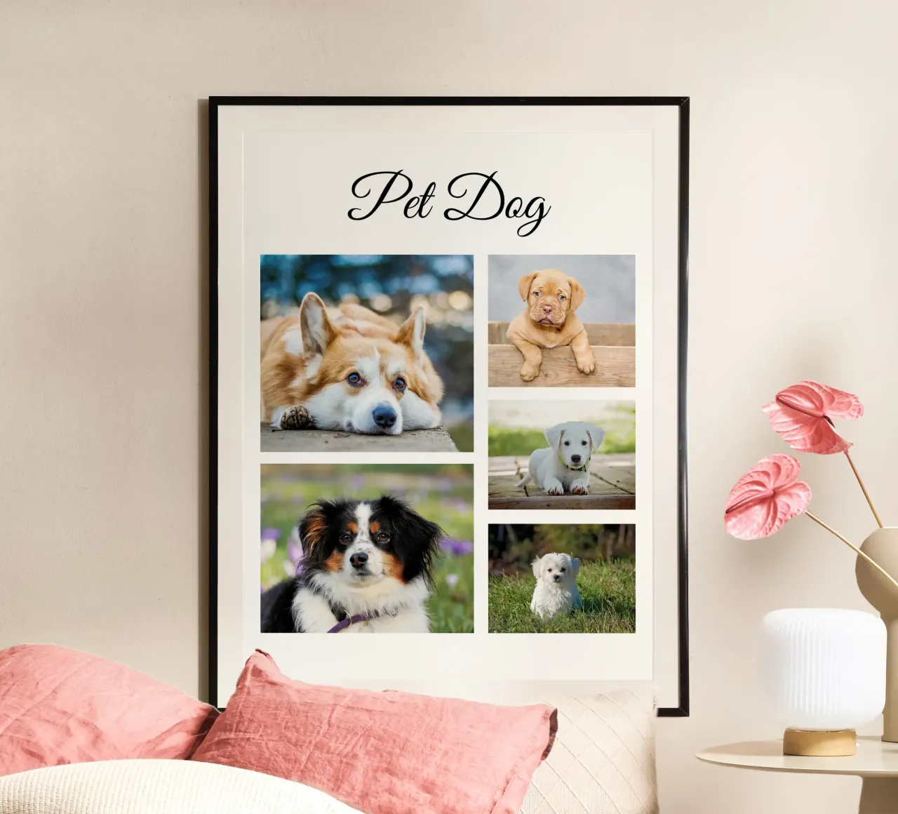 Cani personalizzati poster con telaio in legno da NEWEST CUSTOM SHOP