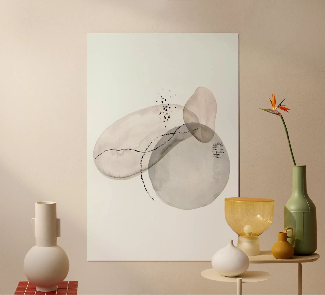 Oil On Pebbles poster by Graphite