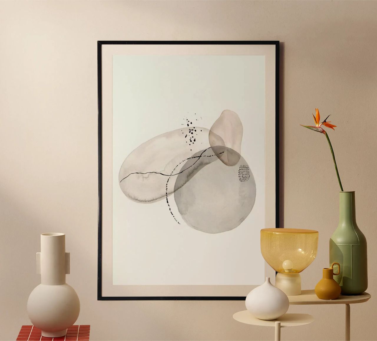 Oil On Pebbles poster by Graphite