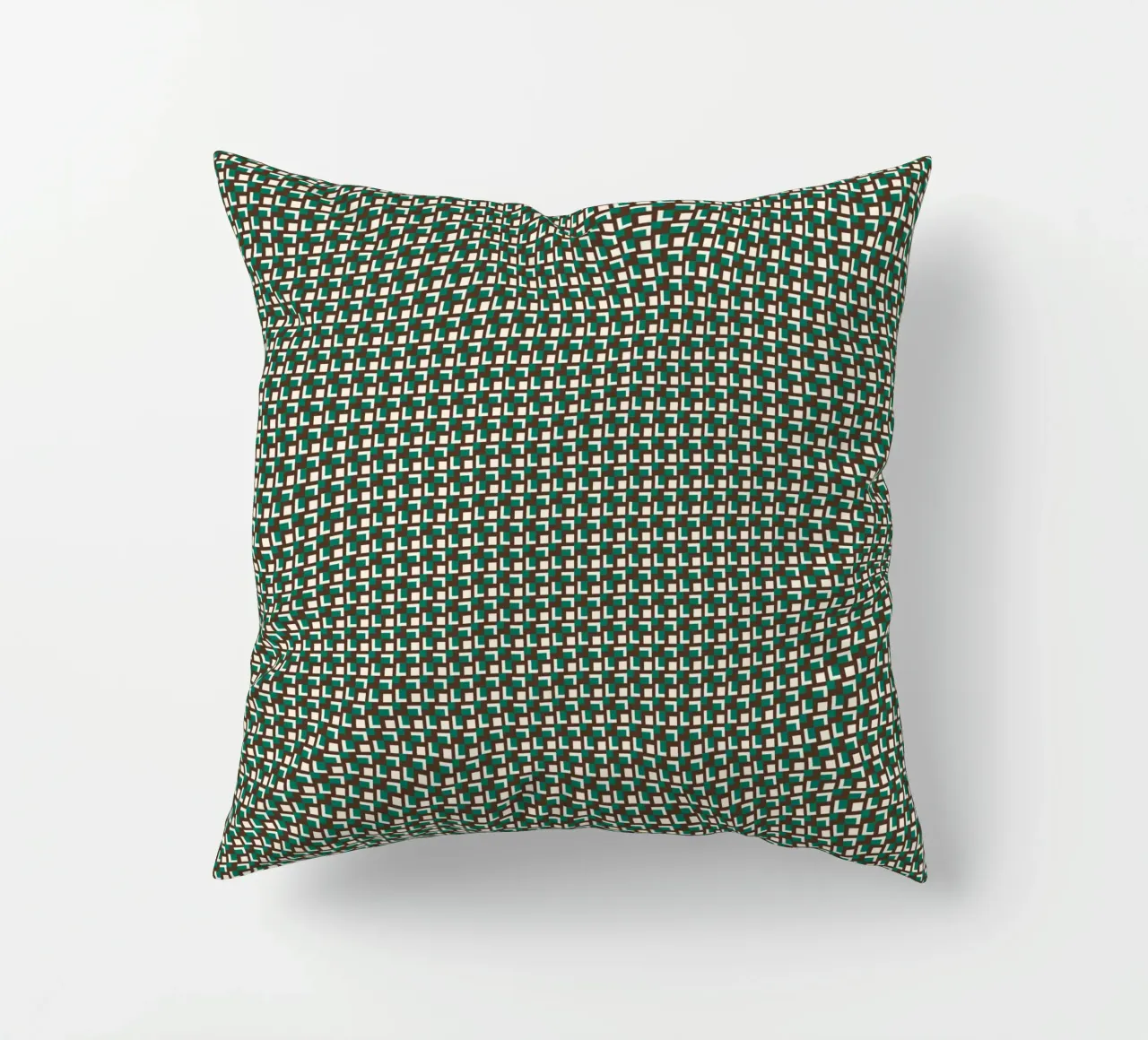Interlocking grid pattern decorative cushion by Little Dean