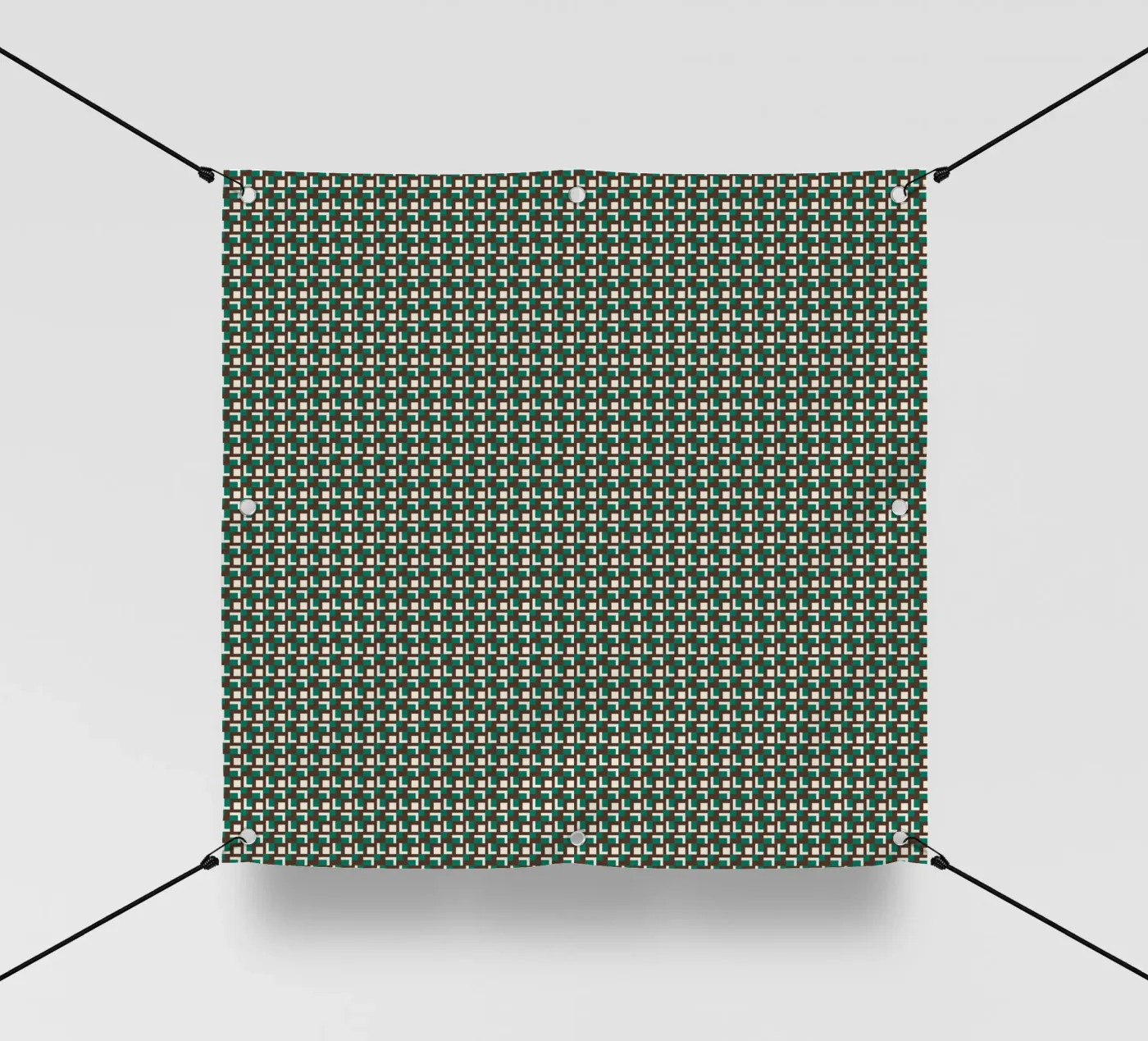 Interlocking grid pattern pvc-zeil van Little Dean