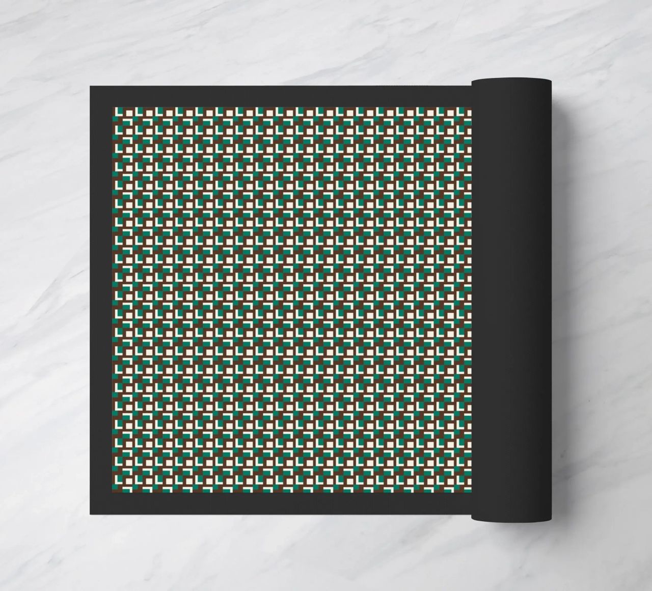 Interlocking grid pattern doormat by Little Dean