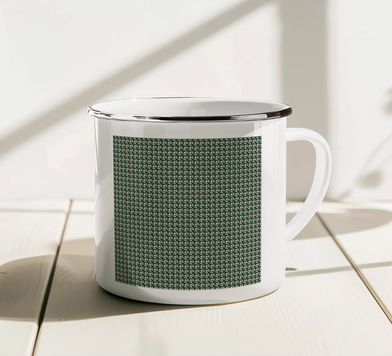 Schema a griglia ad incastro tazza in smalto da Little Dean