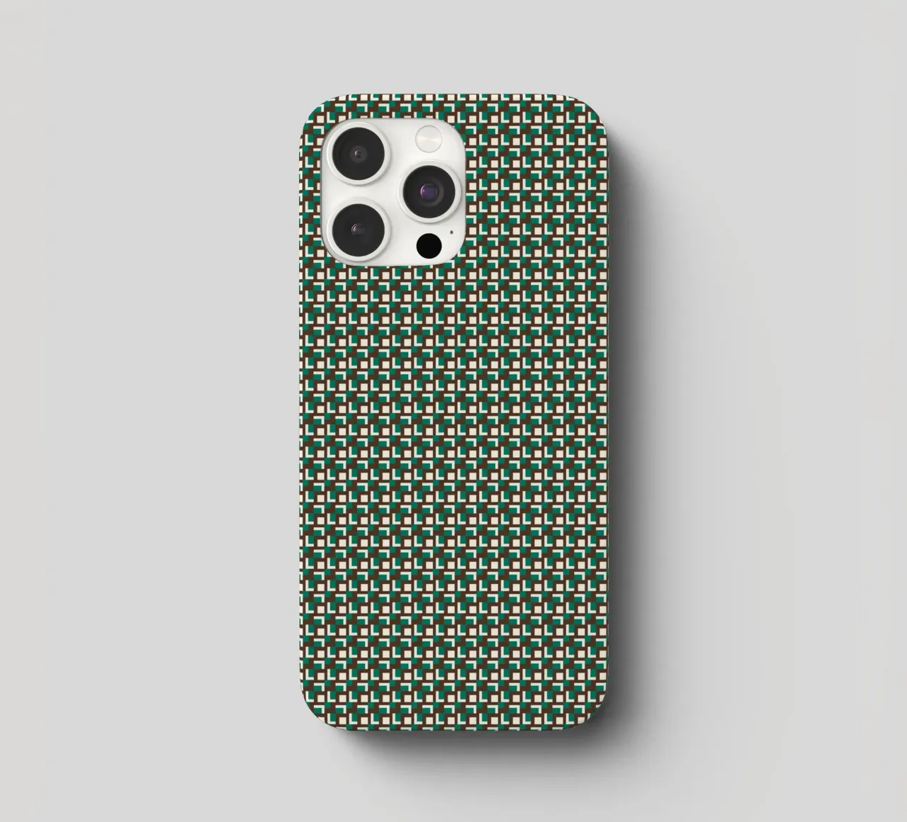 Interlocking grid pattern iphone case by Little Dean