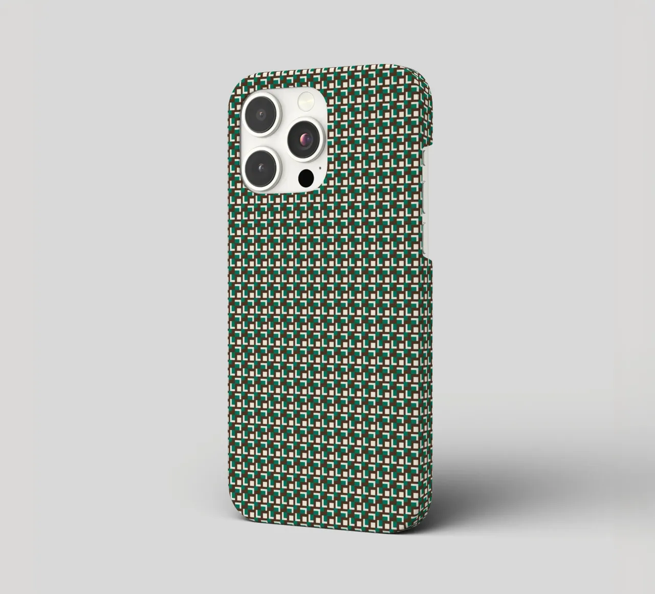 Interlocking grid pattern iphone case by Little Dean