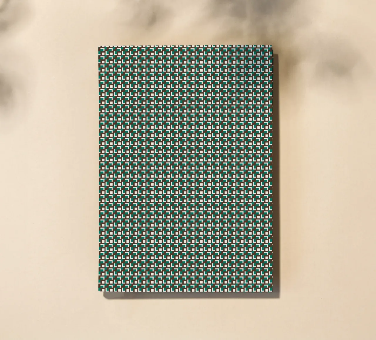 Interlocking grid pattern notebook by Little Dean