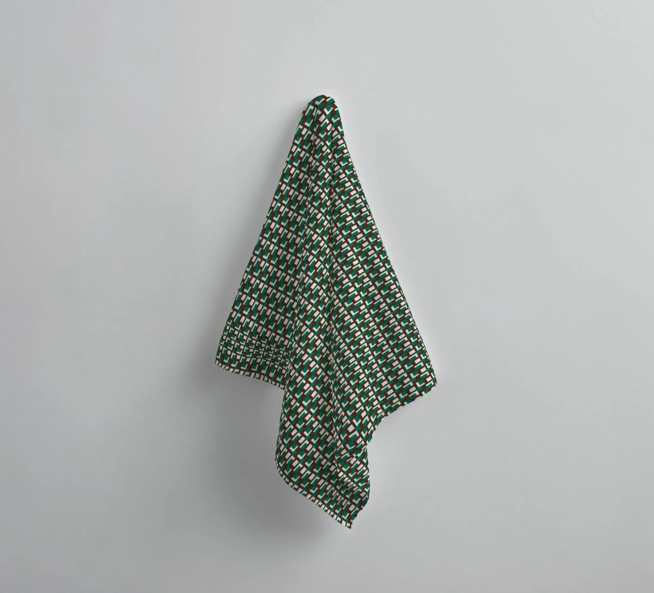 Interlocking grid pattern towel by Little Dean