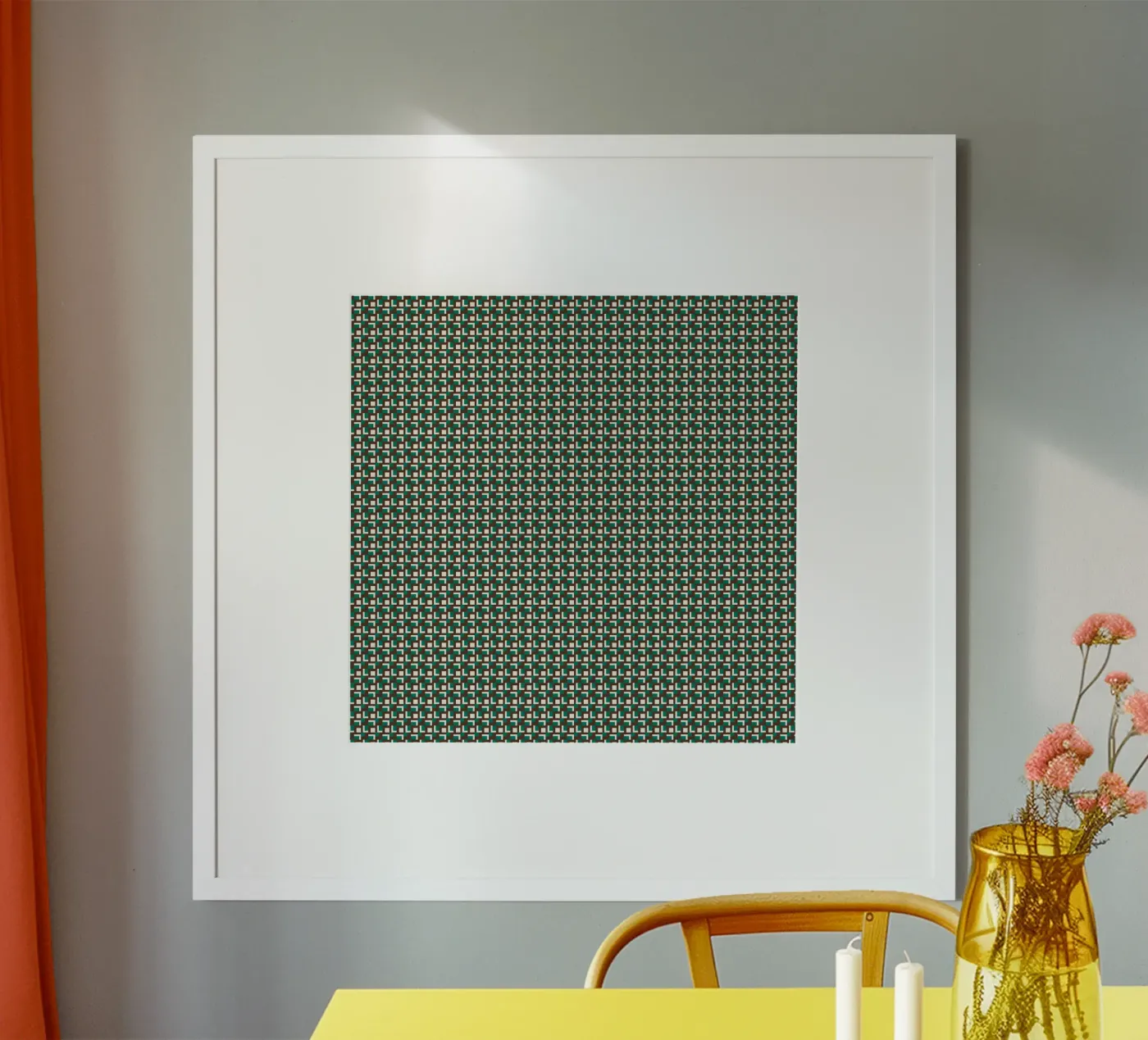 Interlocking grid pattern poster by Little Dean