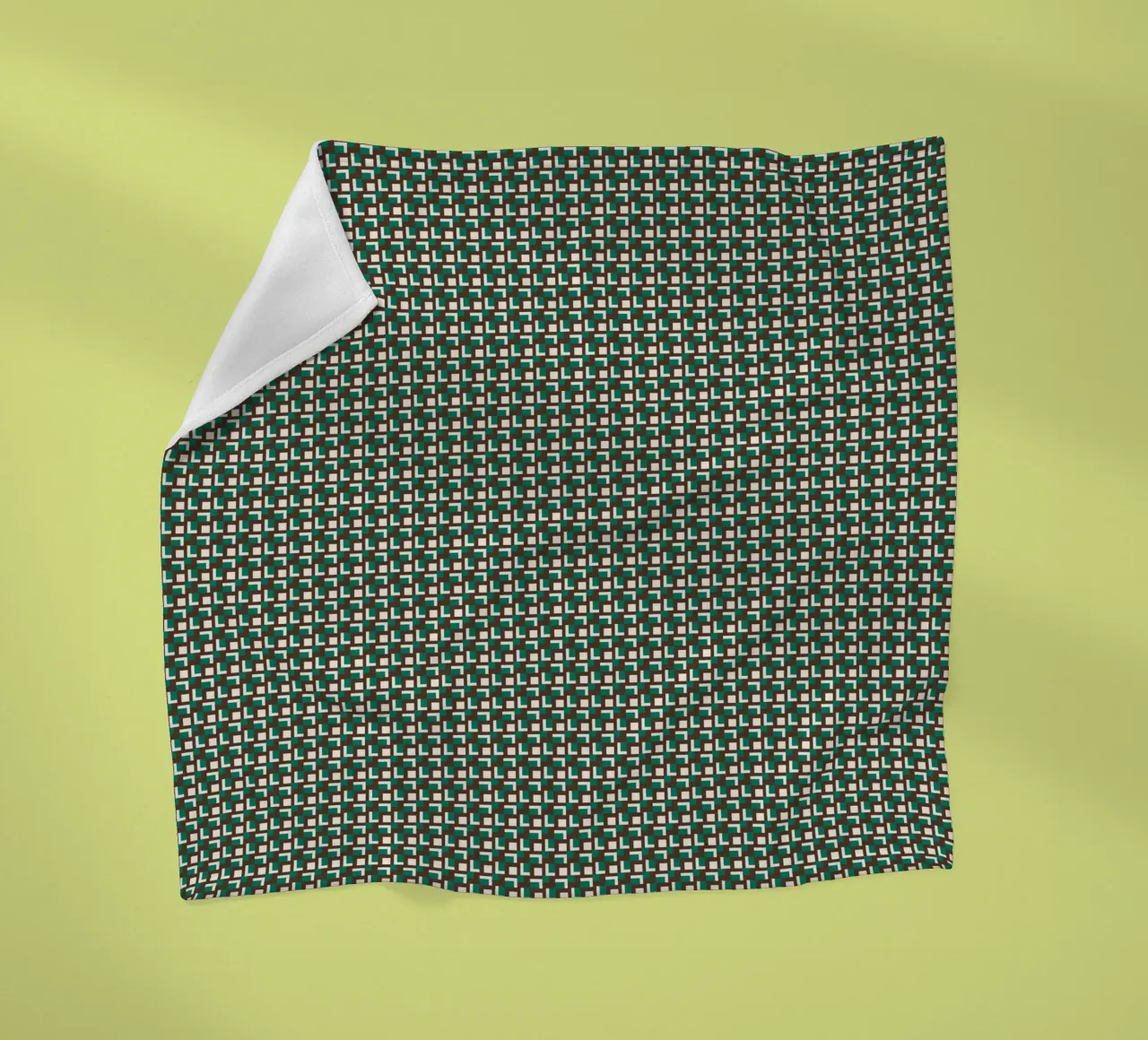 Interlocking grid pattern fleece blanket by Little Dean