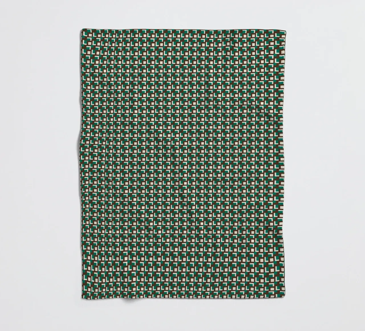 Interlocking grid pattern fleece blanket by Little Dean