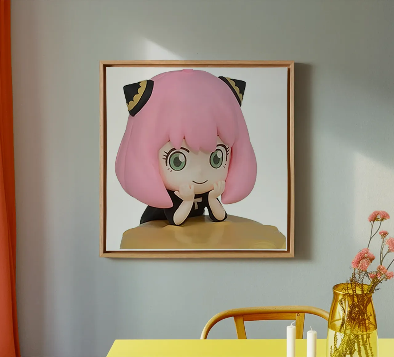 chibi anya tela con Cornice a cassetta da matilda Shop