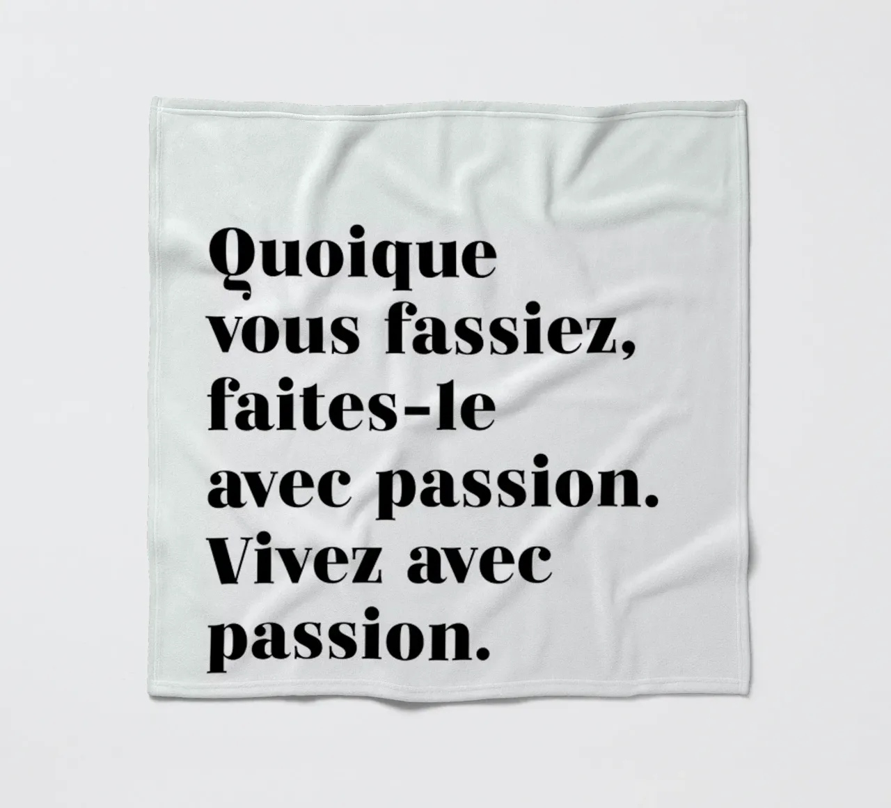 Vivez avec passion fleece blanket by typed