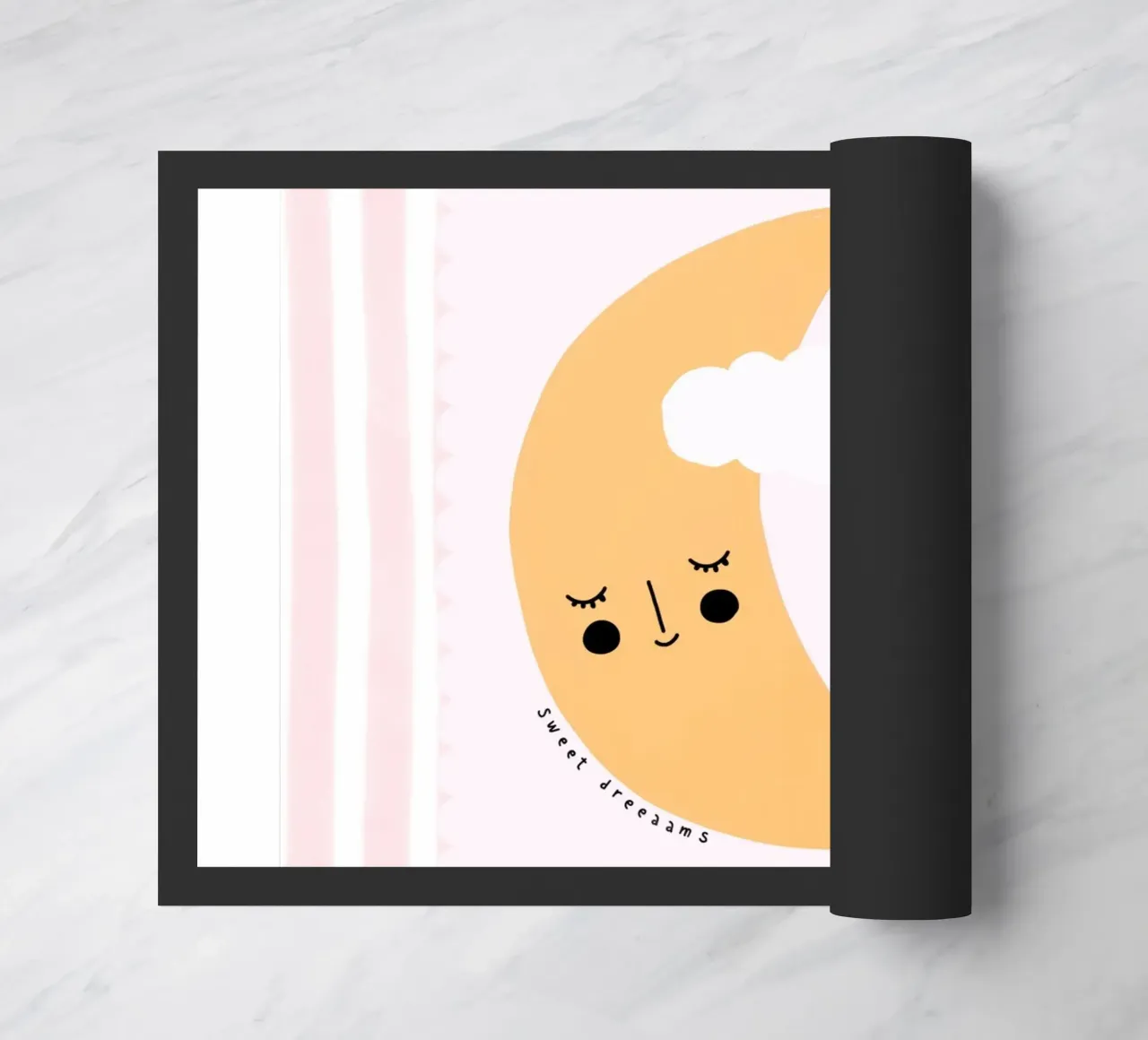 La Lune, maan kinderkamer, kinder muurkunst deurmat van SunshinePrints