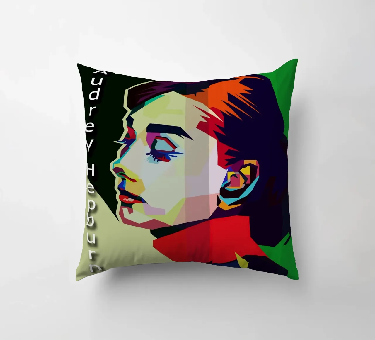 Audrey Hepburn Attrice WPAP Trending Now cuscino da Artkreator