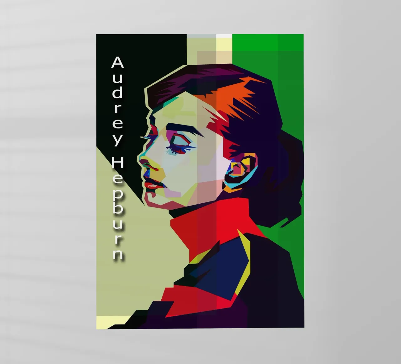 Audrey Hepburn Attrice WPAP Trending Now pellicola backlit da Artkreator
