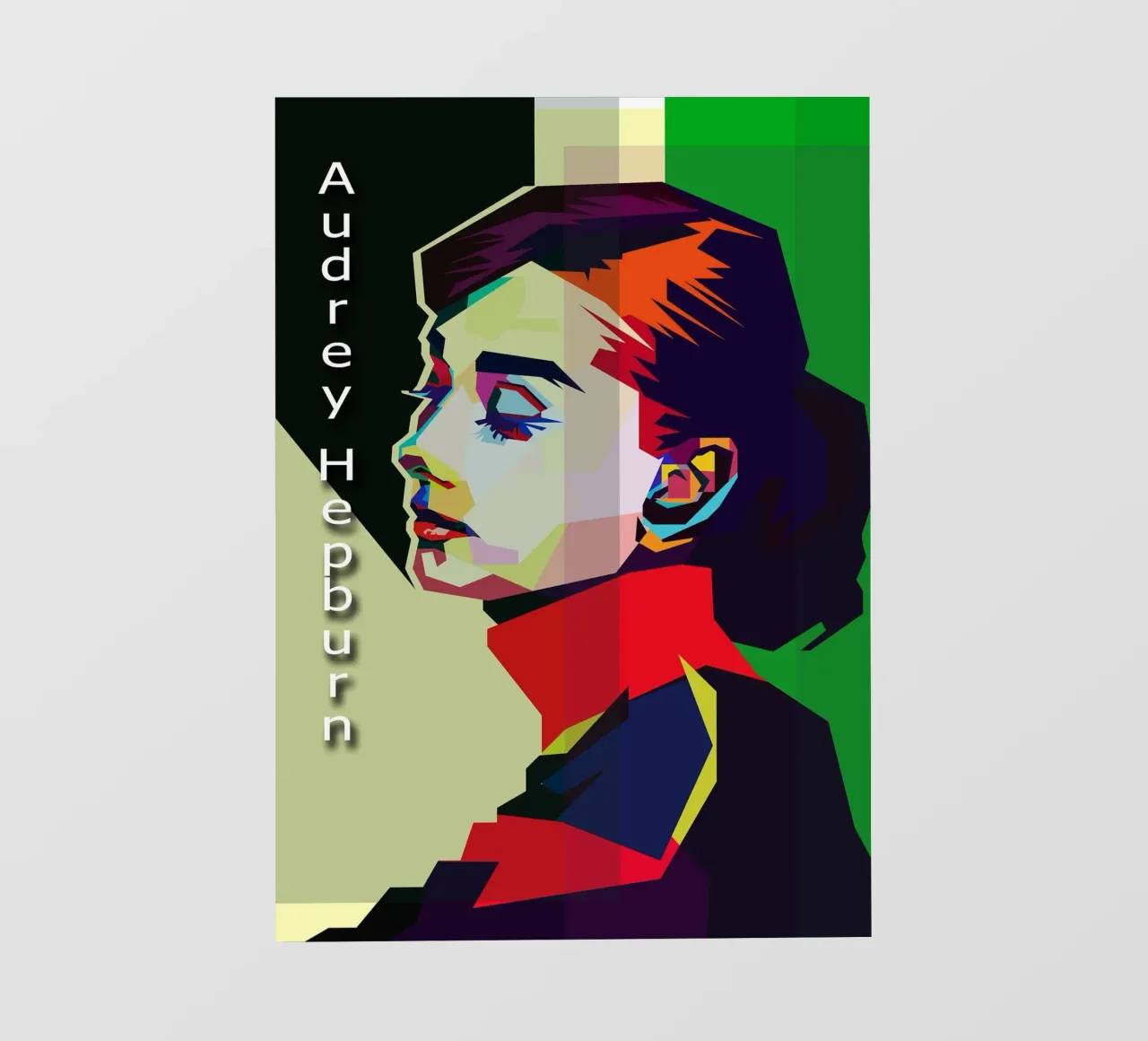 Audrey Hepburn Attrice WPAP Trending Now telo in pvc da Artkreator