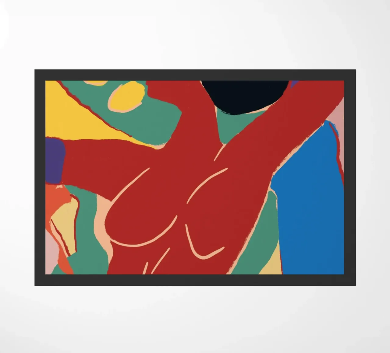 Energetic bold composition doormat by Little Dean