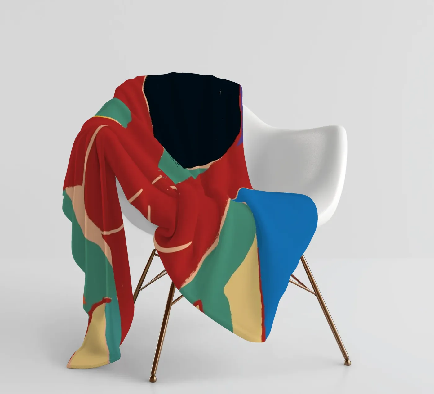 Energetic bold composition fleece blanket by Little Dean