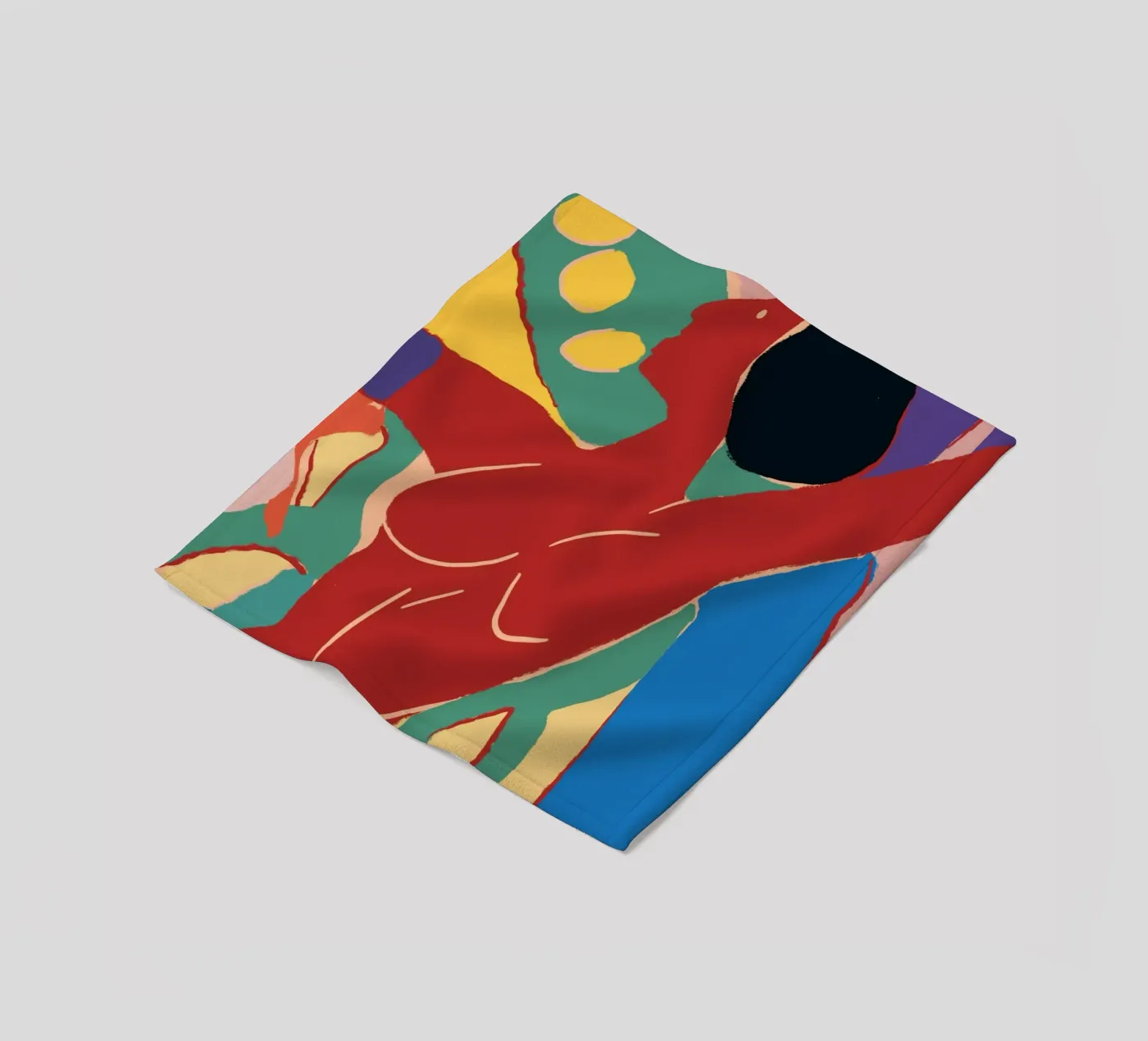 Energetic bold composition fleece blanket by Little Dean