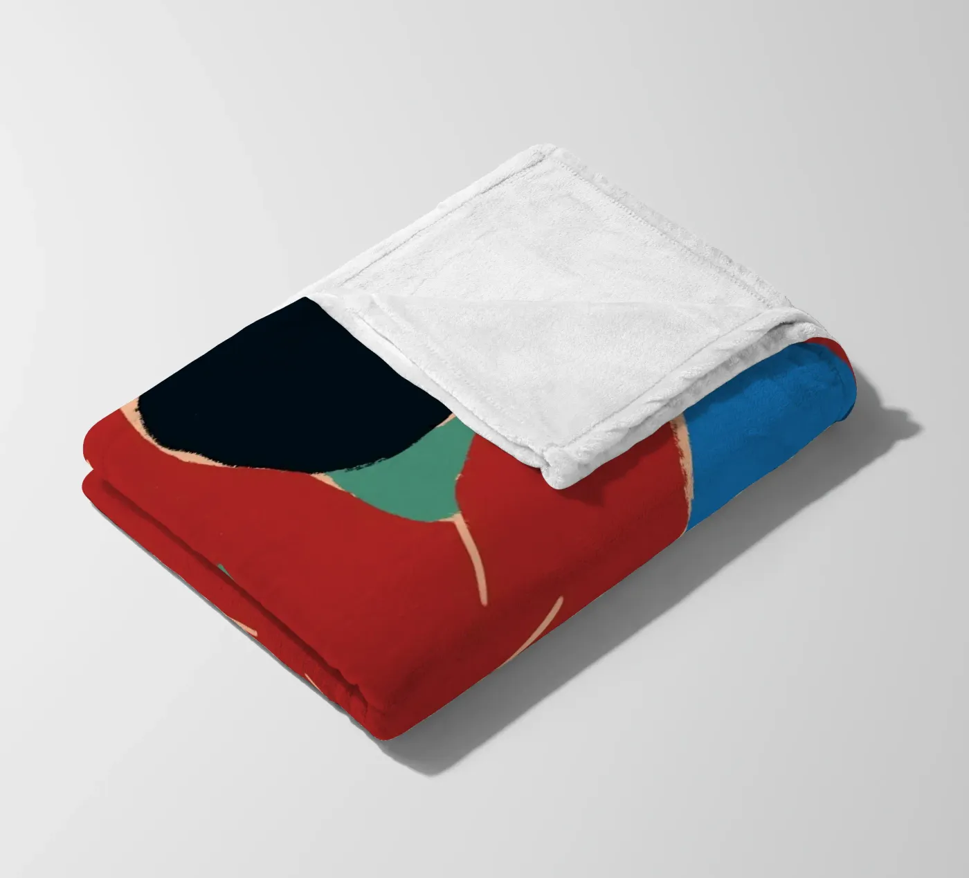 Energetic bold composition fleece blanket by Little Dean