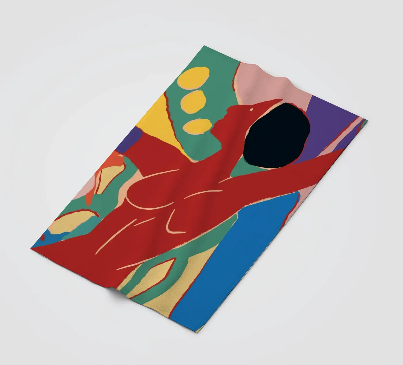 Energetic bold composition fleece blanket by Little Dean