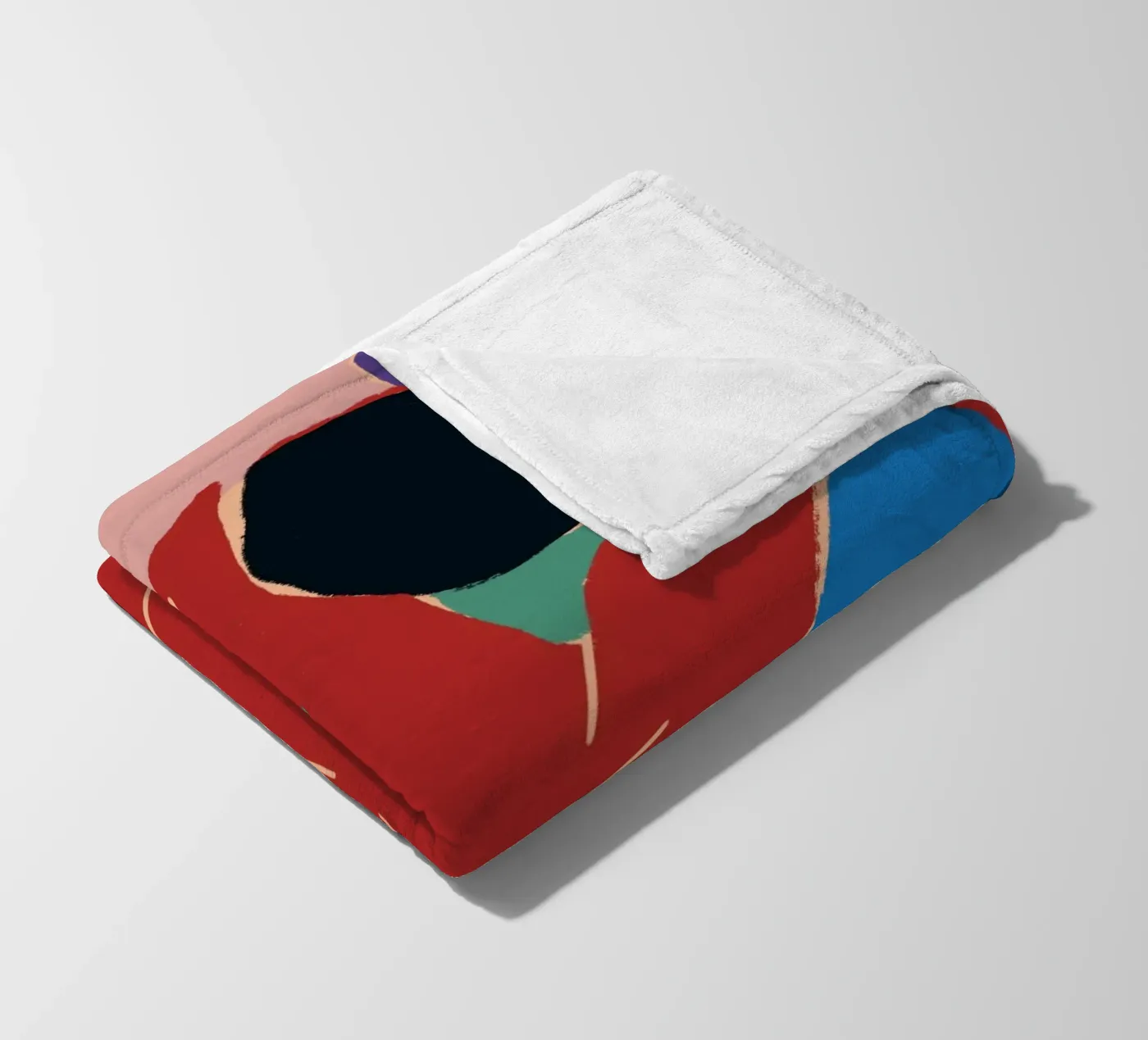 Energetic bold composition fleece blanket by Little Dean