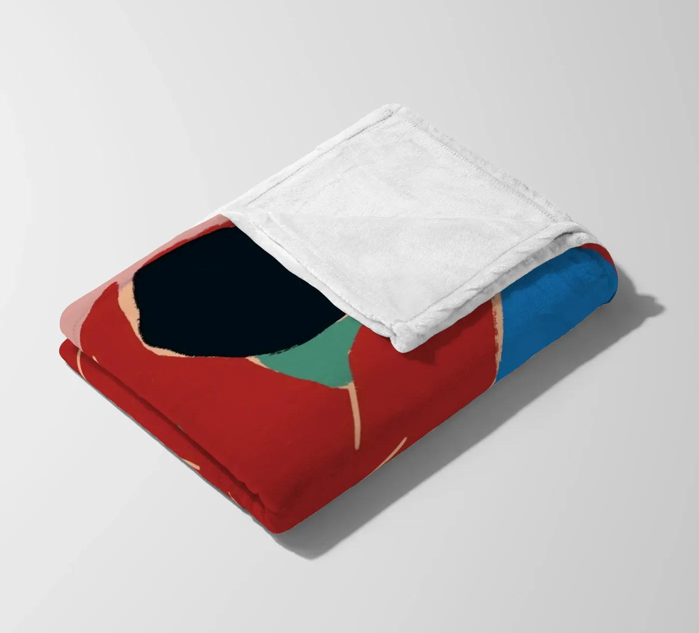 Energetic bold composition fleece blanket by Little Dean