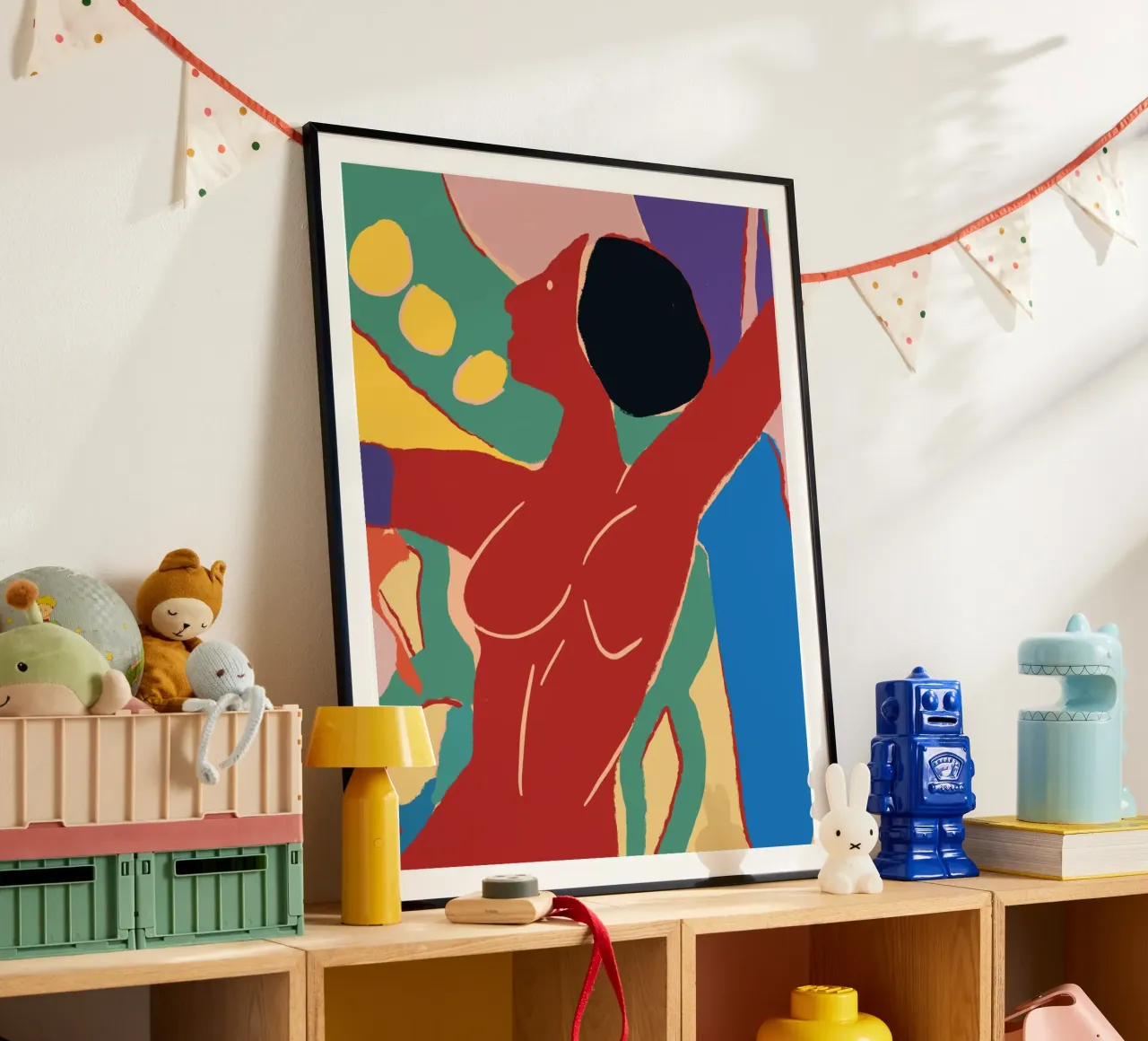 Energieke gedurfde compositie poster van Little Dean